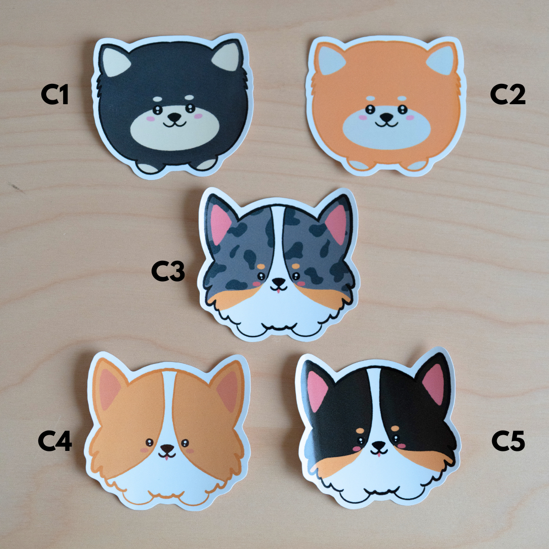 Chubby Puppies Stickers